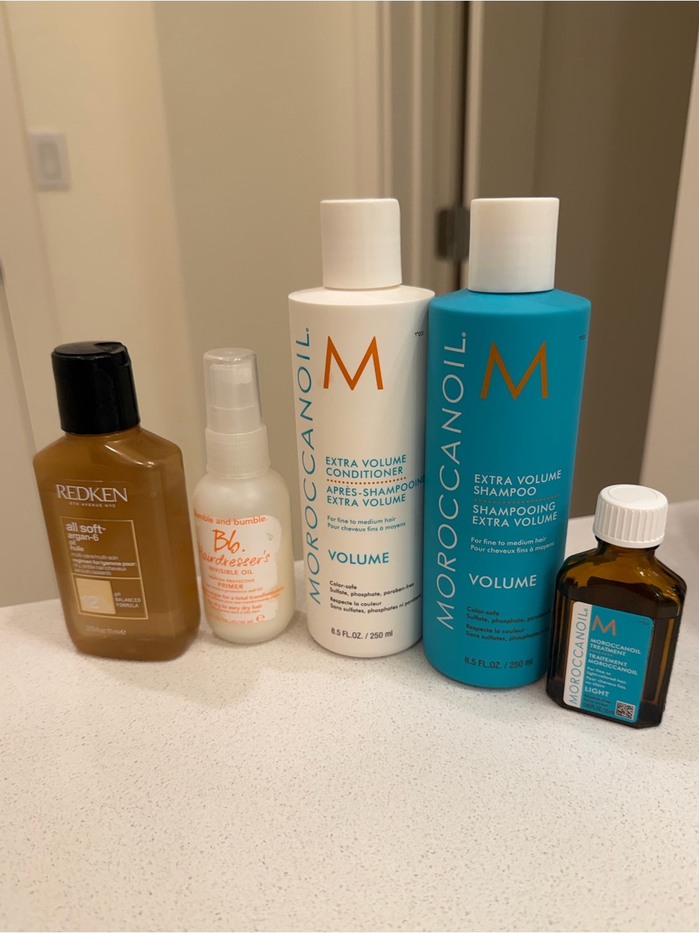 Moroccanoil, Redken, Bumble and Bumble